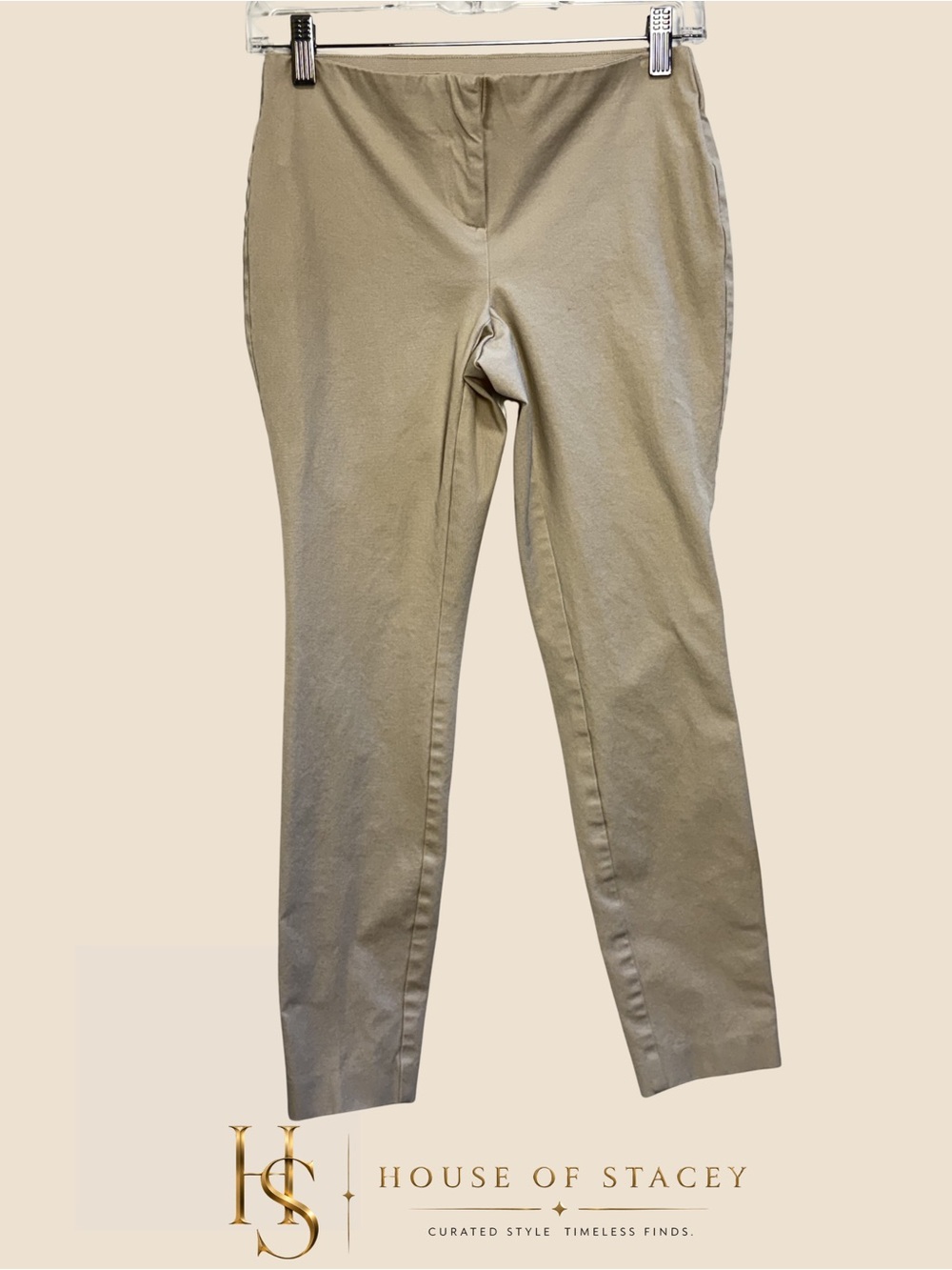 Alfani Beige Pull On Slim Ankle Pants Women’s 2P Petite
